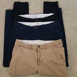 3 pair Hollister Skinny Chino